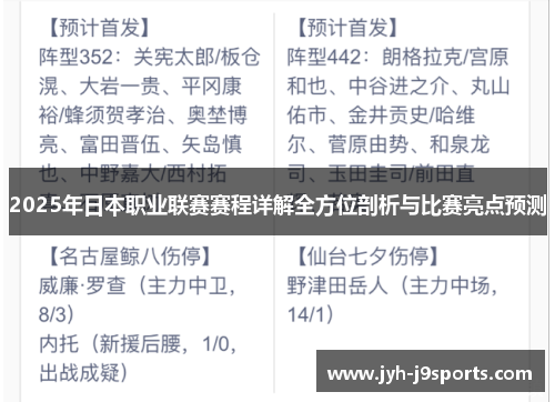 2025年日本职业联赛赛程详解全方位剖析与比赛亮点预测