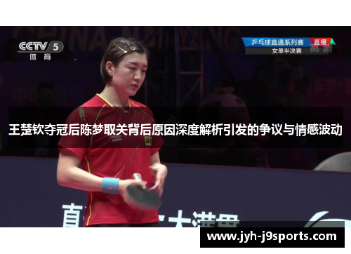 王楚钦夺冠后陈梦取关背后原因深度解析引发的争议与情感波动