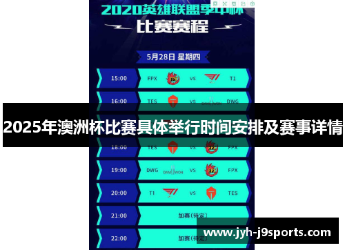 2025年澳洲杯比赛具体举行时间安排及赛事详情